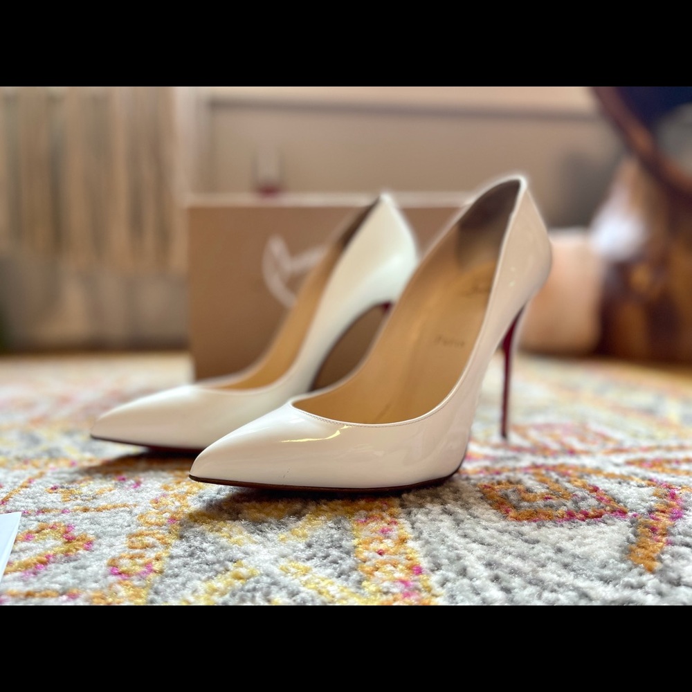White Christian Louboutin Pigalle Folles (40)